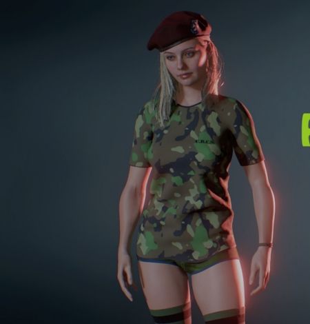 生化危機2重制版克萊爾貝雷帽迷彩服MOD