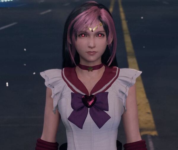 最終幻想7重制版蒂法美少女戰士水手火星可愛粉發MOD