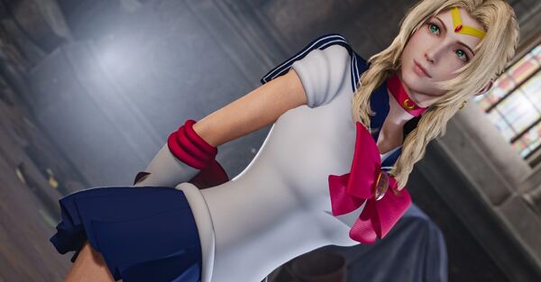 最終幻想7重制版愛麗絲cos美少女戰士月野兔MOD