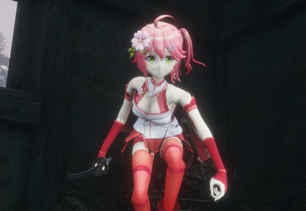 只狼影逝二度紅發少女櫻巫女替換狼外觀MOD