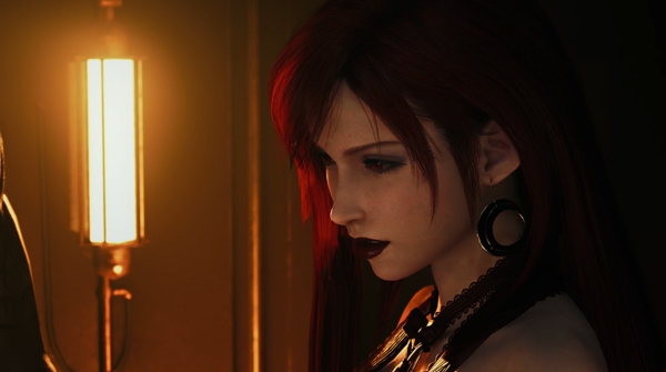 最终幻想7重制版蒂法暗黑系红衣红唇黑发MOD