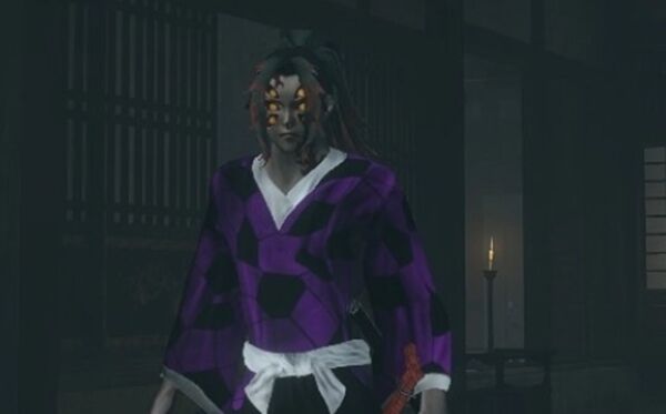 只狼影逝二度鬼滅上弦之壹黑死牟替換狼外觀MOD