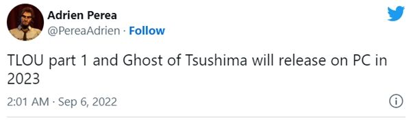 對馬島之魂爆料 對馬島之魂TLOURE將于23年登錄PC