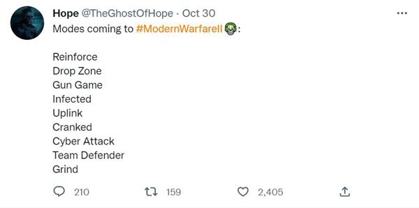 爆料称使命召唤19还有模式未上线 COD19新游可玩模式近9种