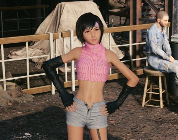 最終幻想7重制版尤菲可愛少女粉服裝MOD