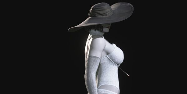 生化危機8村莊吸血鬼夫人性感花邊白色蕾絲MOD