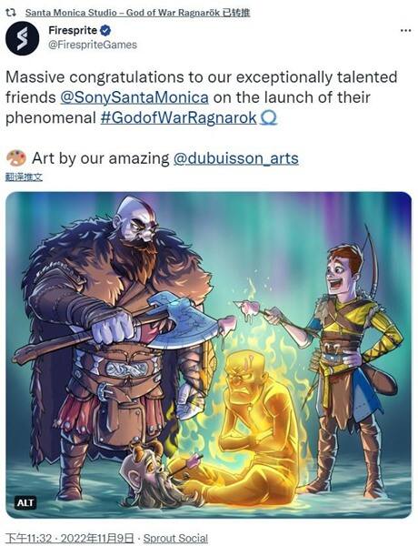 为庆战神诸神黄昏完美发售 各大厂商纷纷献祝福图