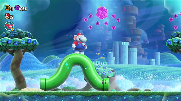 超级马里奥兄弟：惊奇W1起始花田大紫币位置