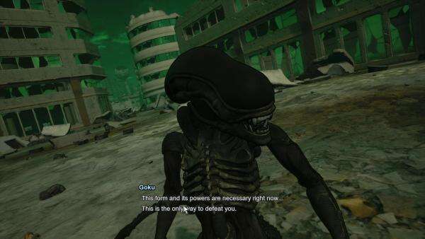 《七龍珠:電光炸裂!ZERO》將SSJ4悟空替換為異形MOD