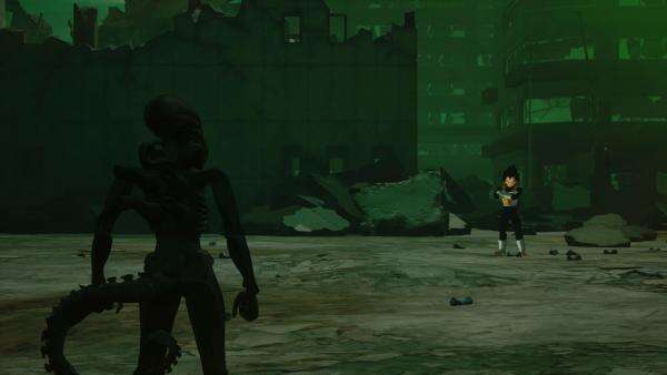 《七龍珠:電光炸裂!ZERO》將SSJ4悟空替換為異形MOD