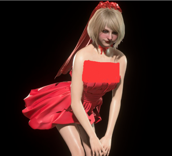 《生化危機4：重制版》阿什莉連衣裙派對無面紗v2.0MOD