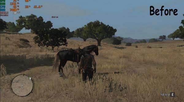 《荒野大鏢客：救贖重制版》去除草叢和樹木MOD