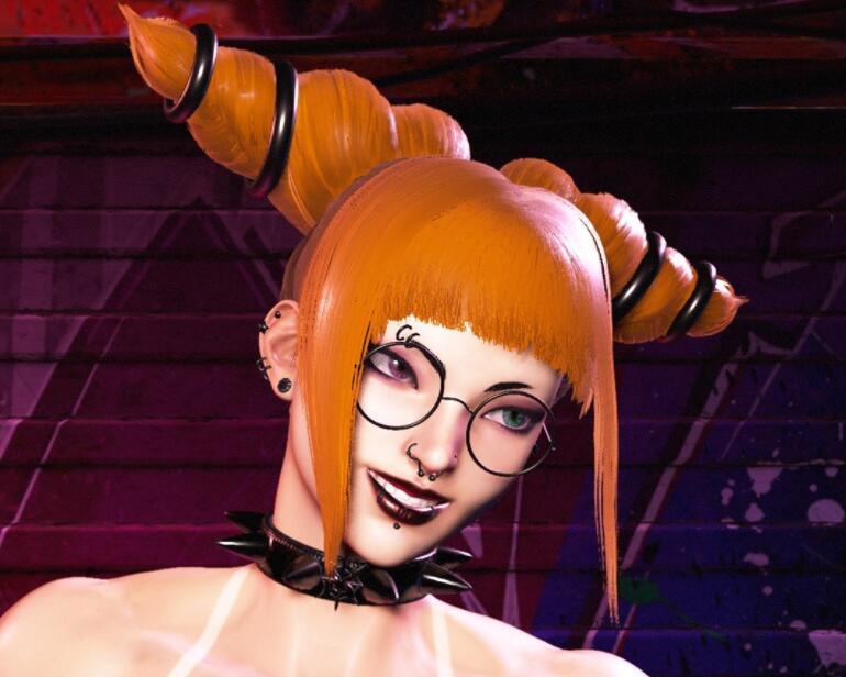 《街頭霸王6》NSFW夏日辣妹C2韓蛛俐牛角發(fā)型MOD