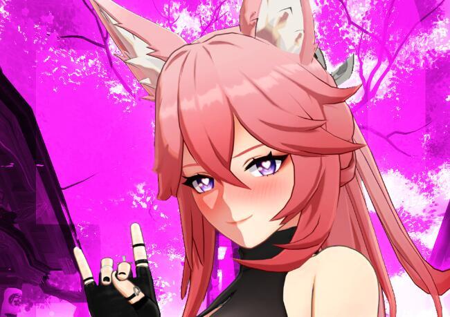 《原神》八重神子哥特裝MOD