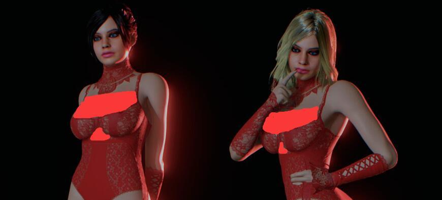 《生化危機(jī)2：重制版》克萊爾艾達(dá)紅色女士?jī)?nèi)衣紋身MOD[非光追RT舊版本]