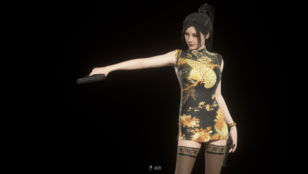 《生化危機4：重制版》艾達性感中國旗袍黑金款MOD