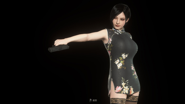 《生化危機4：重制版》艾達性感中國旗袍黑色款MOD