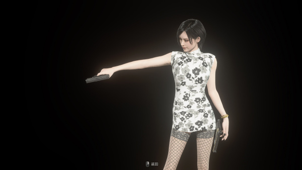 《生化危機4：重制版》艾達性感中國旗袍黑白款MOD