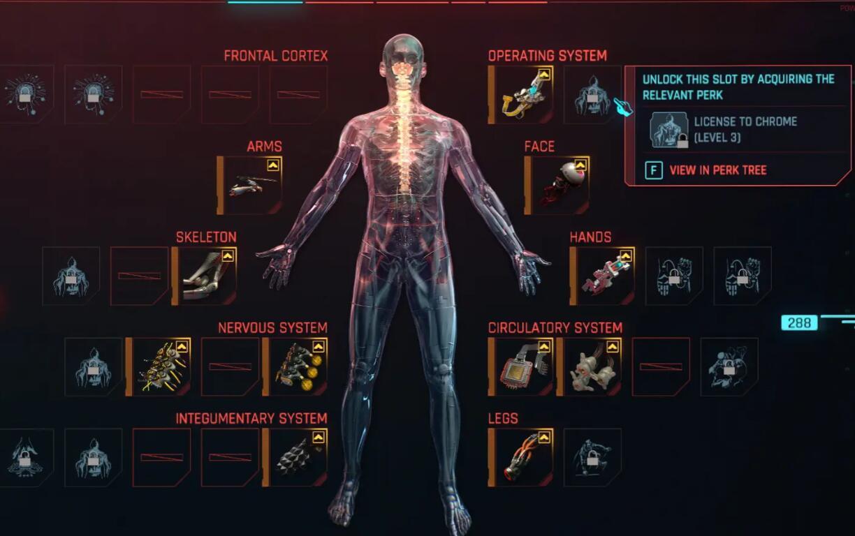 《賽博朋克2077》Cyber??ware-EX義體槽增加MOD[支持v2.13]