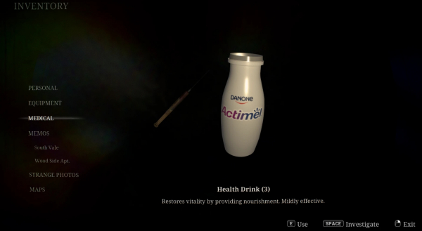 《寂靜嶺2重制版》Actimel酸奶替換健康飲料MOD