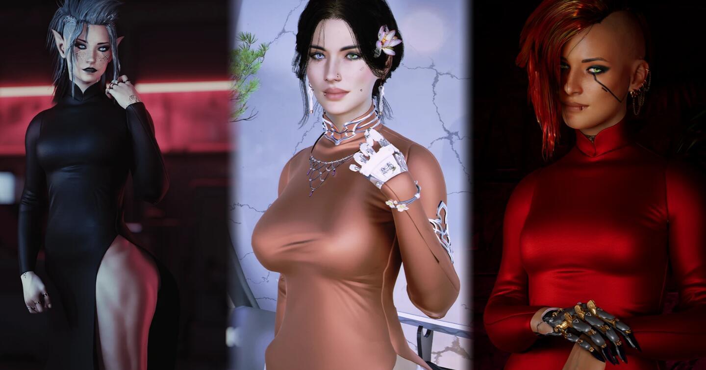 《賽博朋克2077》越南奧黛MOD