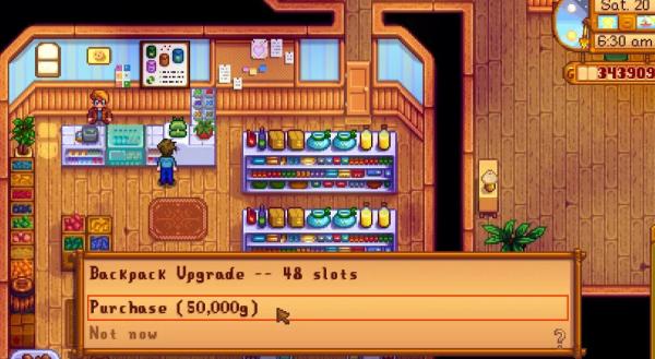 《星露谷物語》更大的背包MOD