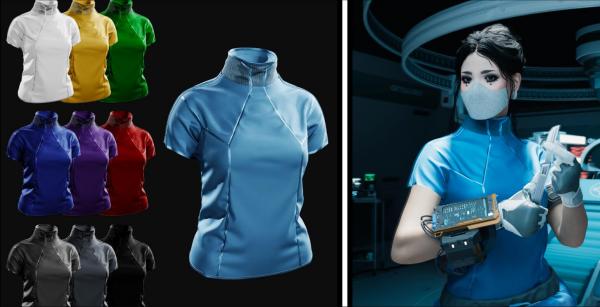 《賽博朋克2077》高領(lǐng)T恤MOD