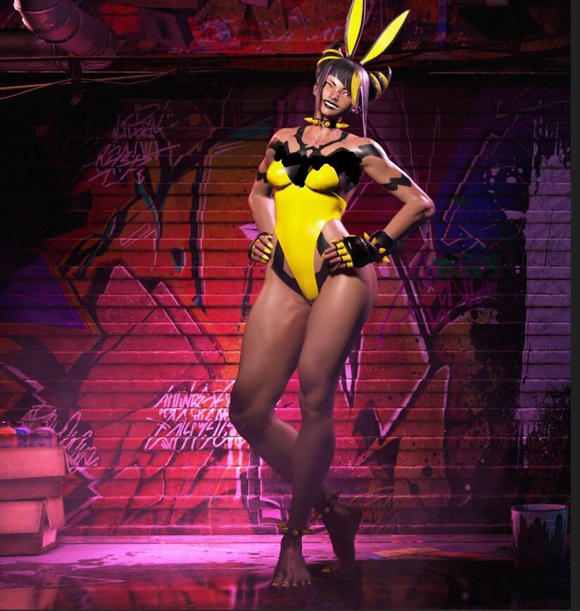 《街頭霸王6》韓蛛俐C3素體兔女郎無緊身褲無皮帶v1.2.1MOD