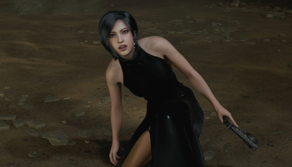 《生化危機4：重制版》艾達黑色乳膠旗袍MOD