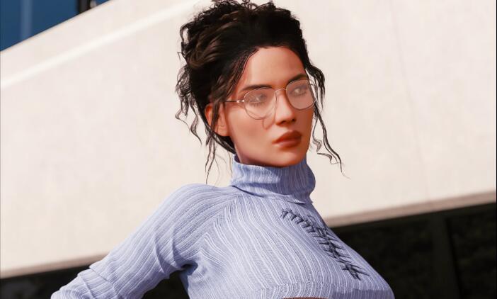 《賽博朋克2077》性感半身長袖毛衣MOD