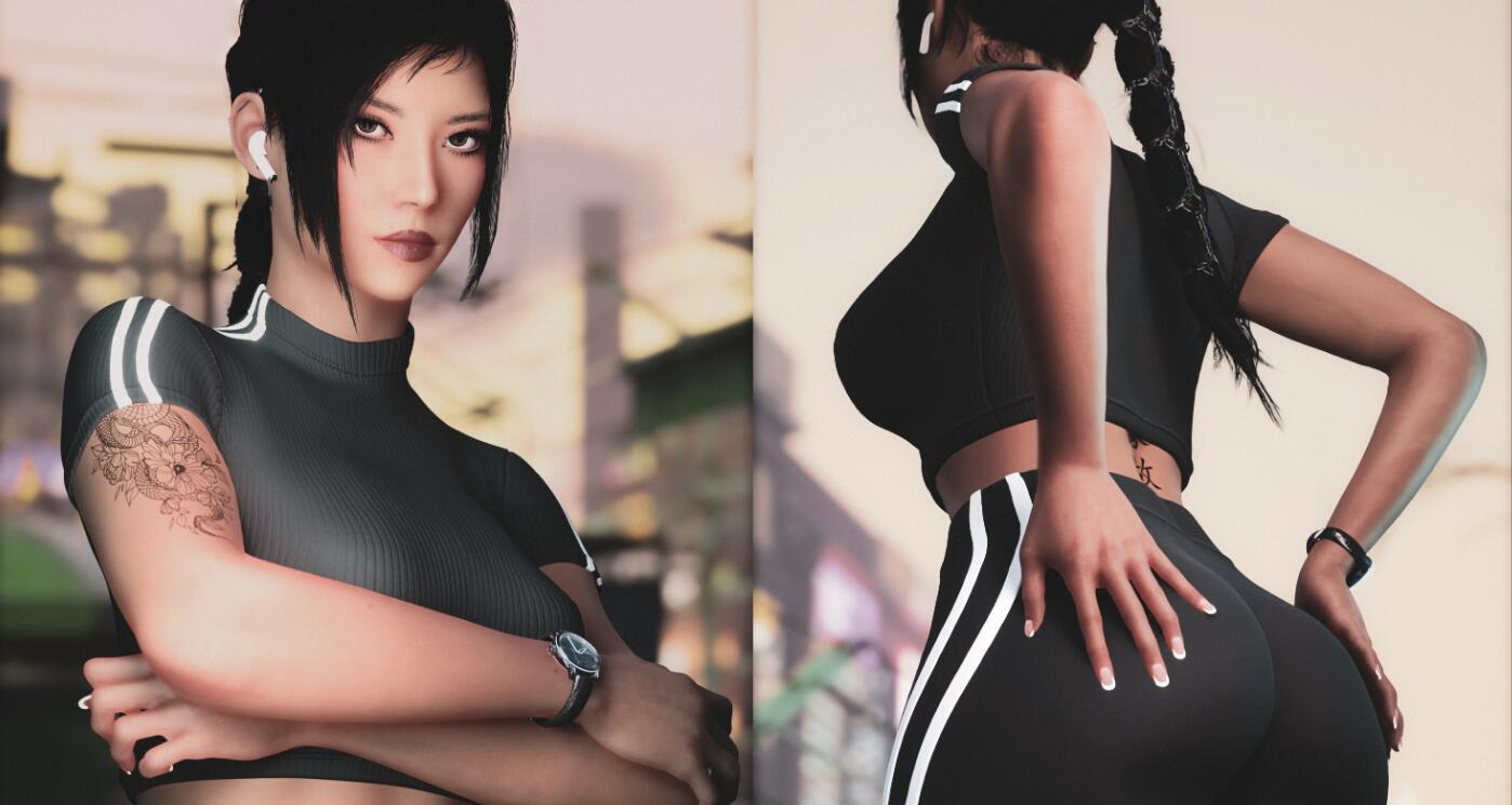 《賽博朋克2077》性感休閑風瑜伽裝MOD