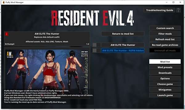 《生化危機4：重制版》艾達精英女獵手合集MOD[需要DLC]