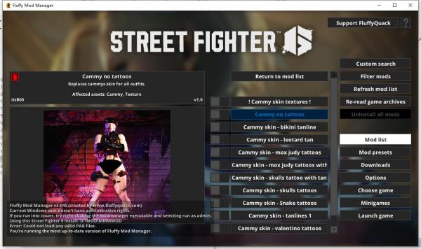 《街頭霸王6》嘉米C1皮膚紋理合集MOD