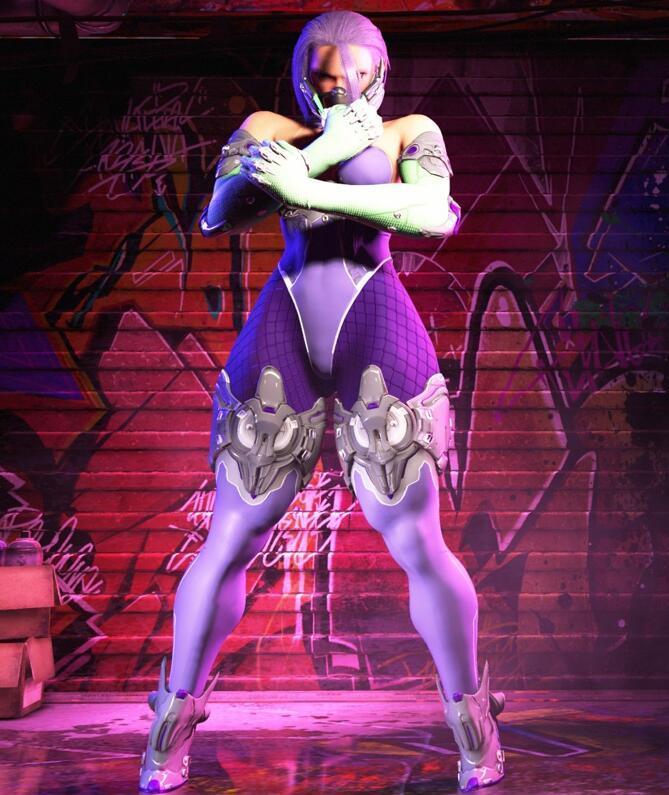 《街头霸王6》嘉米cos终极弗雷娜肉感口罩紧身裤MOD