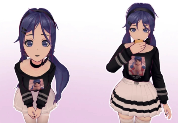 《米塔MiSide》黑白相間服裝米塔MOD