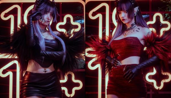 《賽博朋克2077》女V冷肩套裝MOD