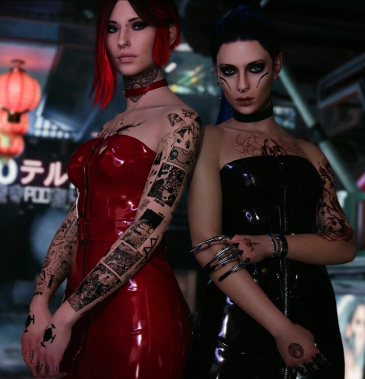 《賽博朋克2077》哥特連衣裙MOD