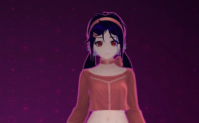 《米塔MiSide》深紫色頭發和紅色眼睛米塔MOD