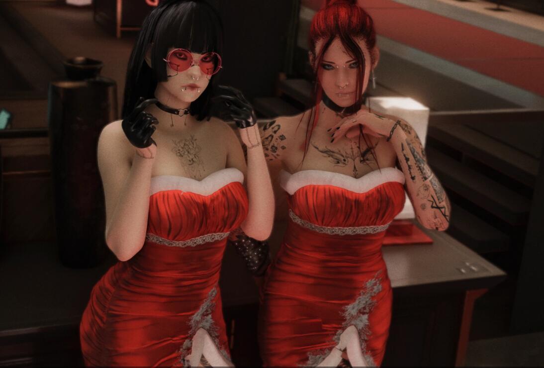 《賽博朋克2077》圣誕節性感連衣裙MOD