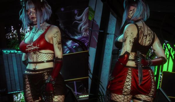 《賽博朋克2077》金星行星漁網套裝MOD