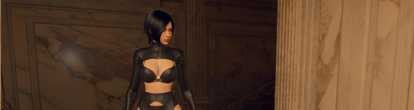 《生化危機4：重制版》艾達性感黑色吊帶裝MOD