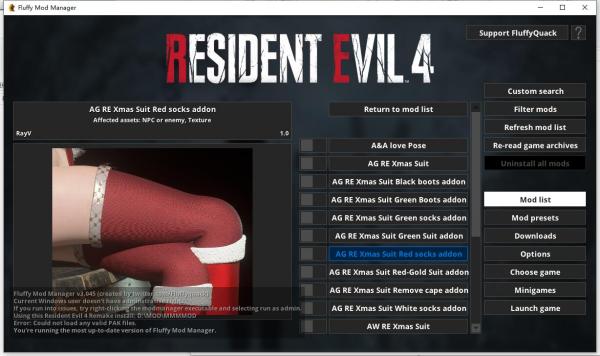 《生化危機4：重制版》阿什莉艾達王性感AA圣誕裝合集MOD[需要DLC]