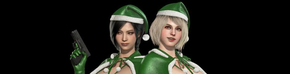 《生化危機4：重制版》艾達阿什莉淘氣圣誕裝綠色MOD[需要DLC]