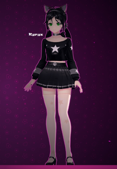 《米塔MiSide》星星圖案服裝和臉部紋身米塔MOD