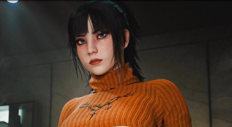 《賽博朋克2077》性感露臍毛衣MOD