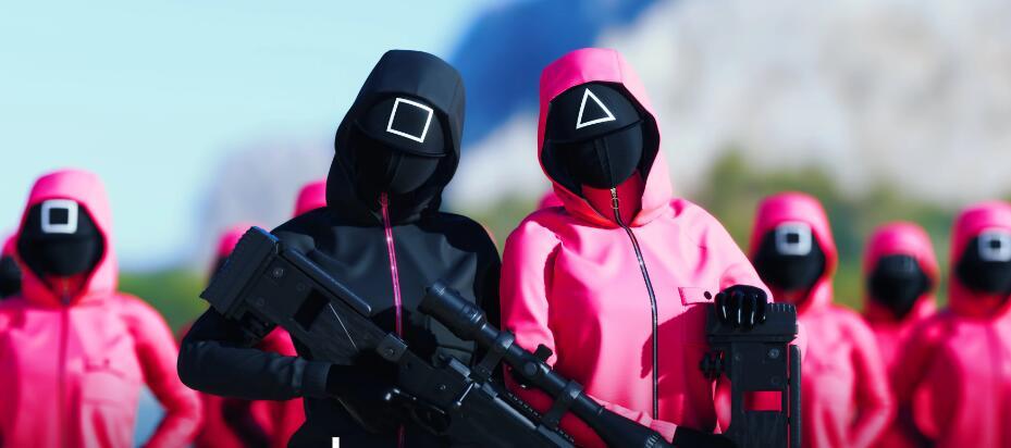 《賽博朋克2077》魷魚游戲服裝MOD