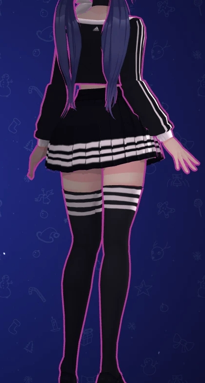 《米塔MiSide》阿迪達(dá)斯商標(biāo)黑色服裝MOD