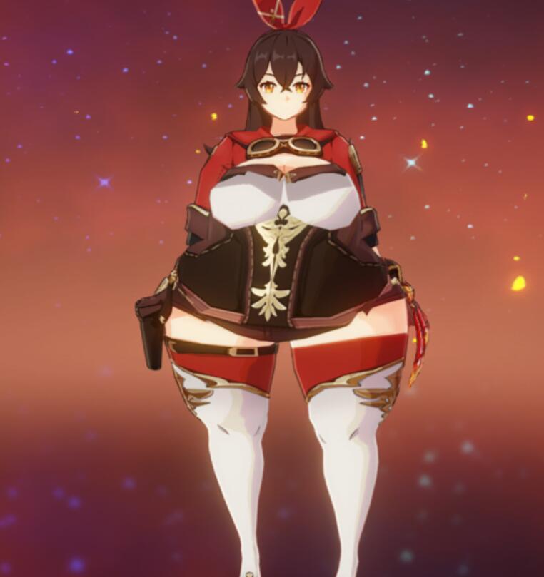 《原神》夸張肥美身材安柏MOD