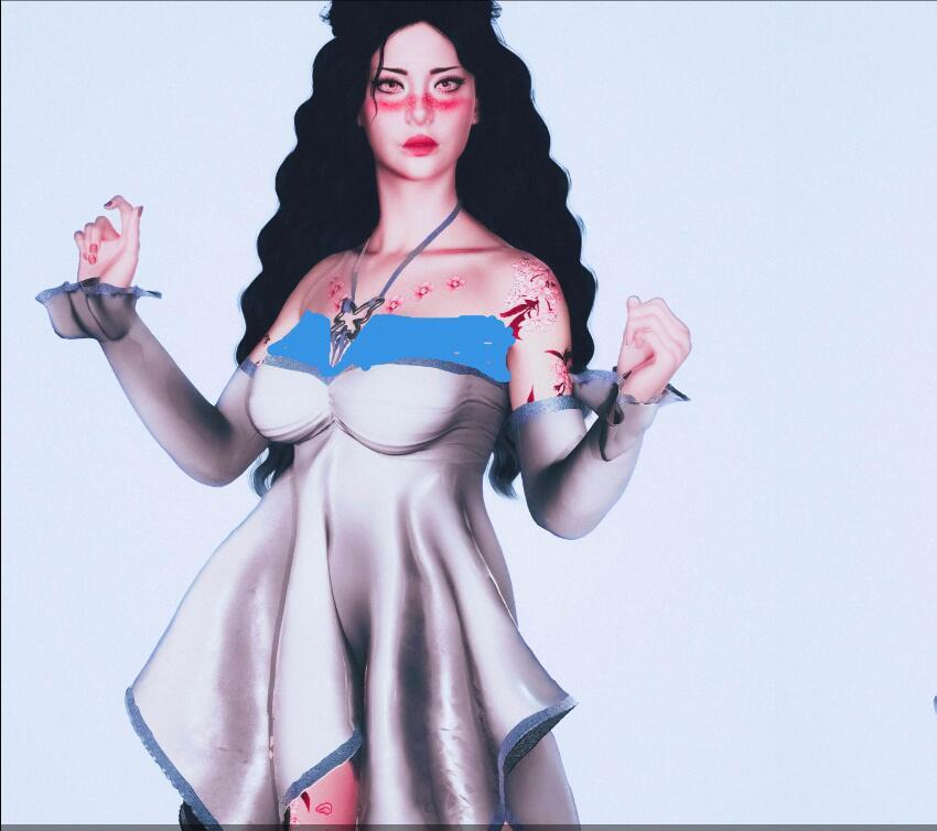 《賽博朋克2077》手帕連衣裙和手套MOD