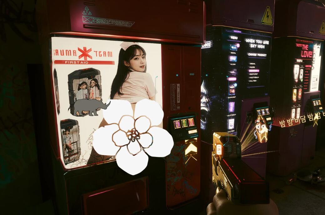 《賽博朋克2077》廣告牌和海報AI畫圖MOD